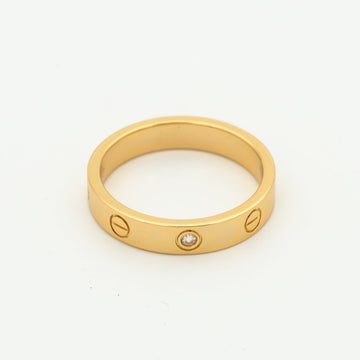[Elowen jewelsry ]LOVE RING 4MM 1 DIAMOND PINK GOLD