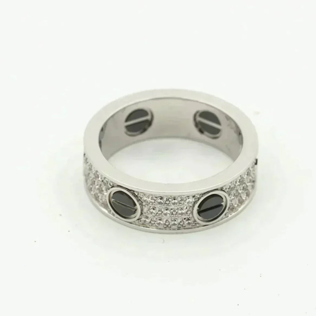 [Elowen jewelsry ]LOVE RING 5.5MM DIAMONDS PAVED CERAMIC