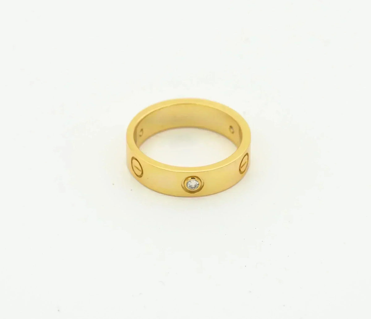 [Elowen Schmuck] LOVE RING 4MM 1 DIAMANT GOLD
