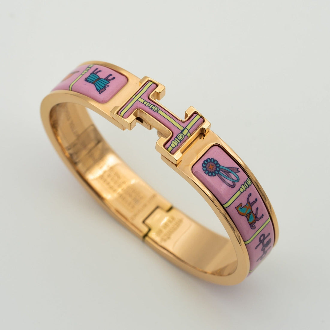 [Elowen jewelry] H ピンクゴールド ブレスレット ピンクセラミック