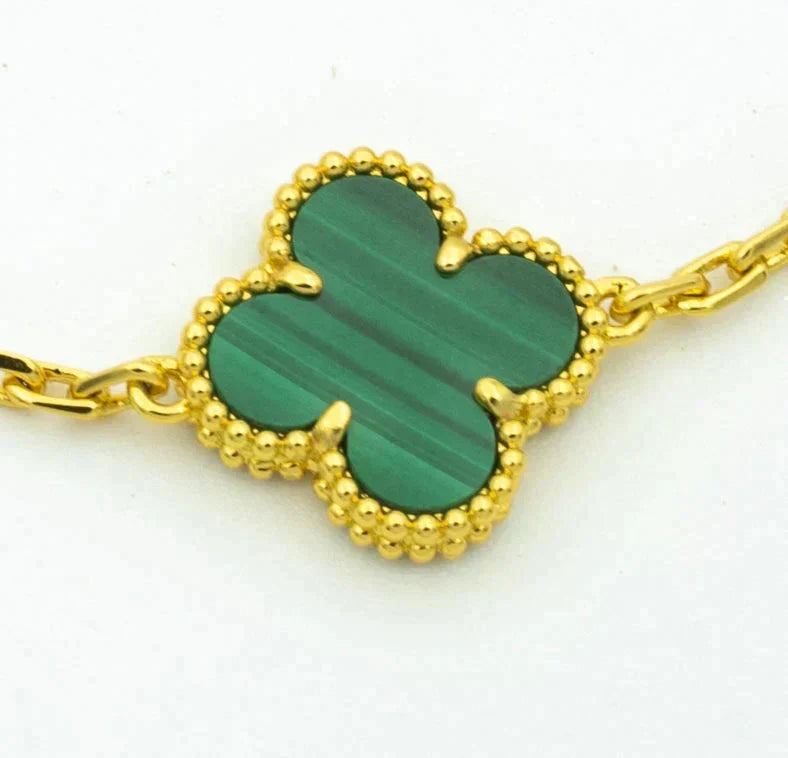 [Elowen Schmuck] CLOVER 5-MOTIV MALACHIT-ARMBAND KOLLEKTION