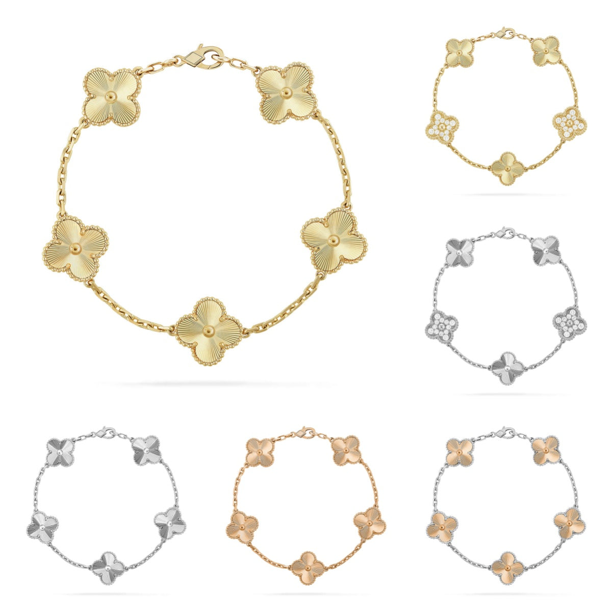 [Elowen jewelsry ] クローバー 5モチーフ レーザーブレスレット コレクション