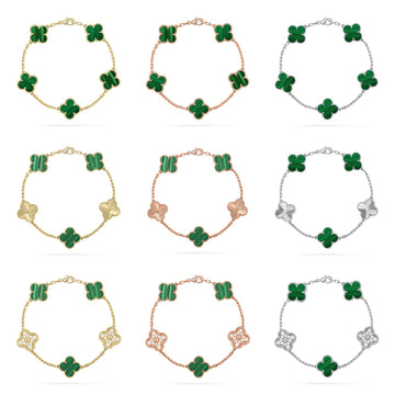 [Elowen Schmuck] CLOVER 5-MOTIV MALACHIT-ARMBAND KOLLEKTION