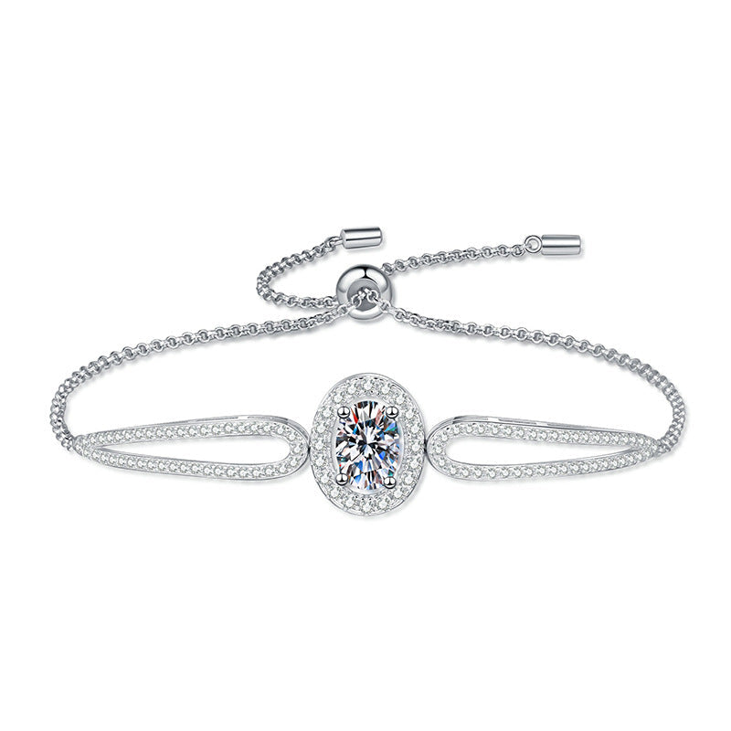 [Elowen] „PIGEON'S EGG“ TROPFEN-MOISSANIT-ARMBAND