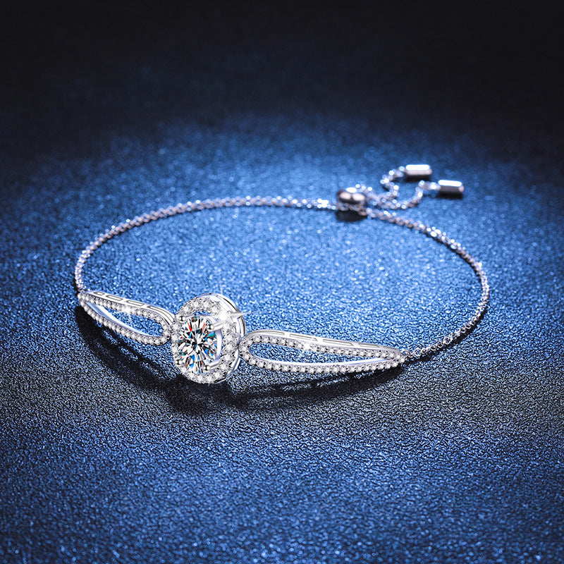 [Elowen] „PIGEON'S EGG“ TROPFEN-MOISSANIT-ARMBAND