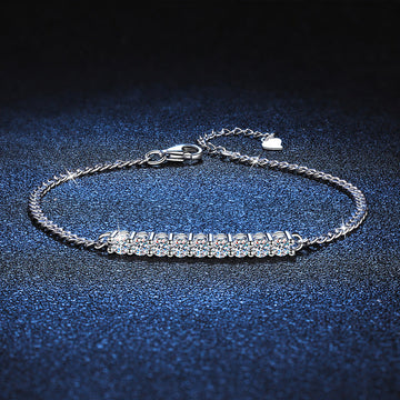 [Elowen]SMILING CURVE MOISSANITE-ARMBAND