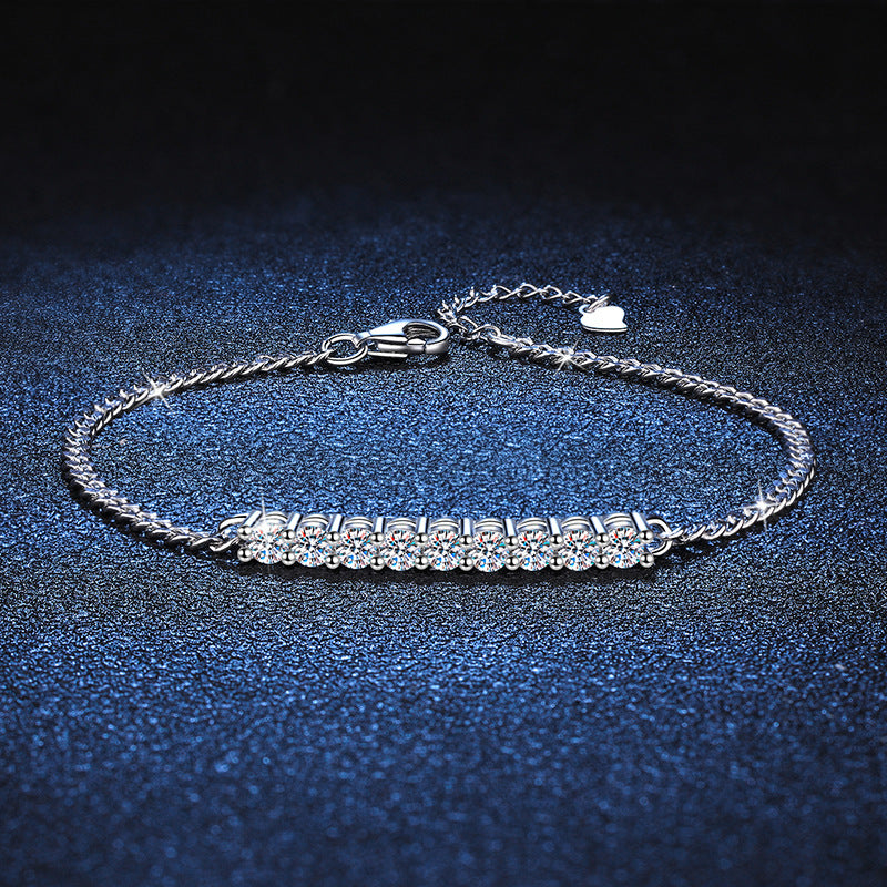 [Elowen]SMILING CURVE MOISSANITE-ARMBAND