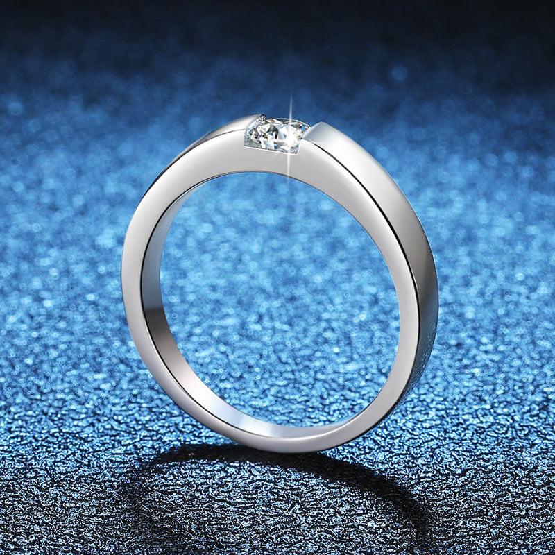 [Elowen]SLEEK MINIMALIST COUPLE'S MOISSANITE RING