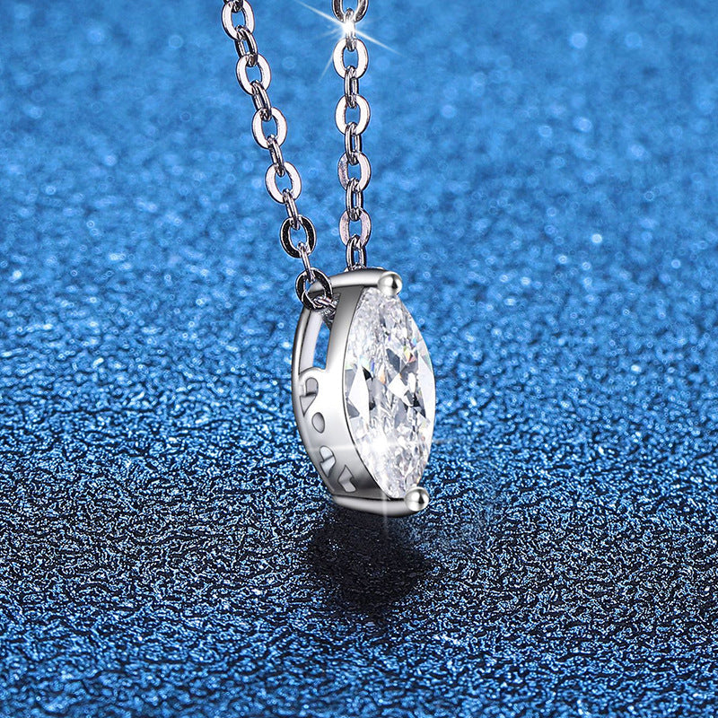 [Elowen]SOPHISTICATED MARQUISE-CUT MOISSANITE PENDANT NECKLACE