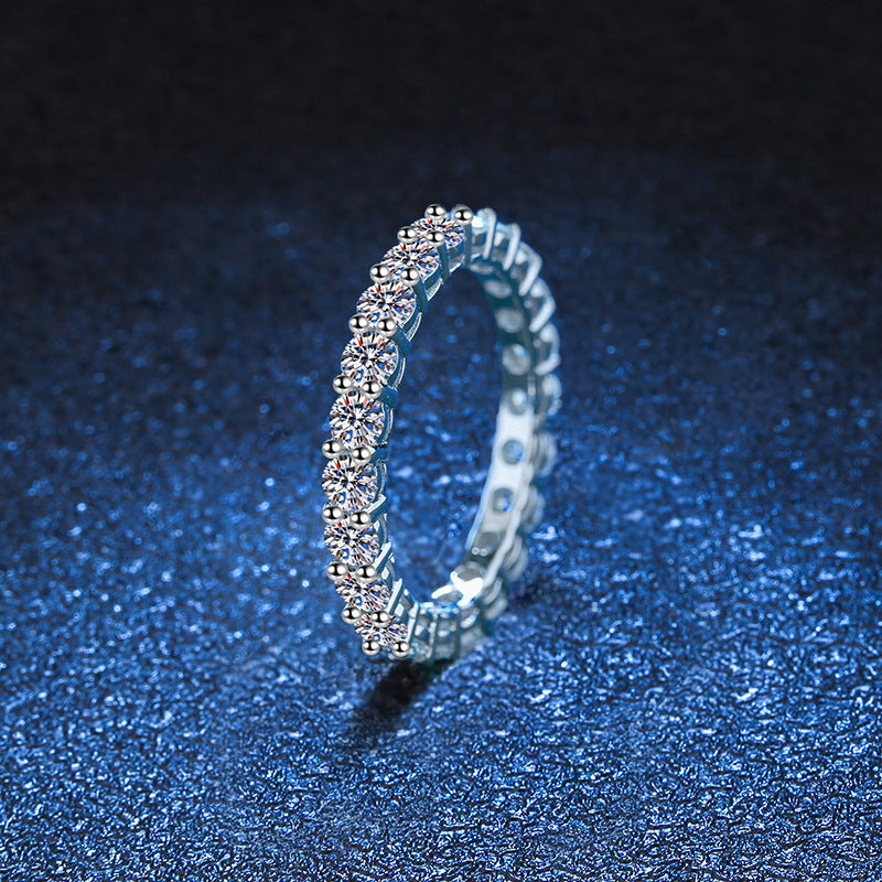 [Elowen] 贅沢な2.2カラット フルエタニティ モアサナイトリング
