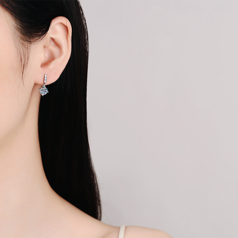 {"Elowen":"エロウェン"}DYNAMIC TASSEL MOISSANITE DROP EARRINGS:ダイナミックタッセル モアサナイト ドロップピアス