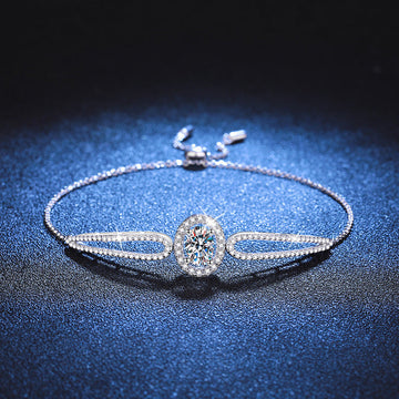 [Elowen] „PIGEON'S EGG“ TROPFEN-MOISSANIT-ARMBAND