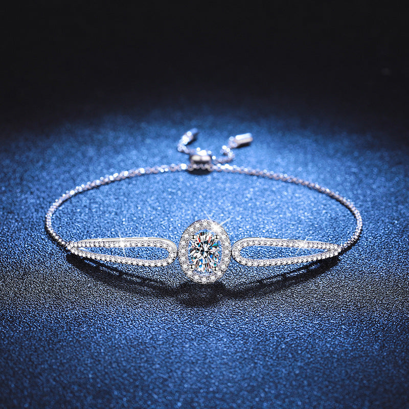 [Elowen] „PIGEON'S EGG“ TROPFEN-MOISSANIT-ARMBAND