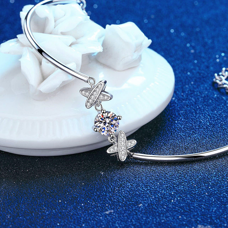 [Elowen]ELEGANTES MOISSANIT-ARMBAND MIT SCHLEIFENKNOTEN