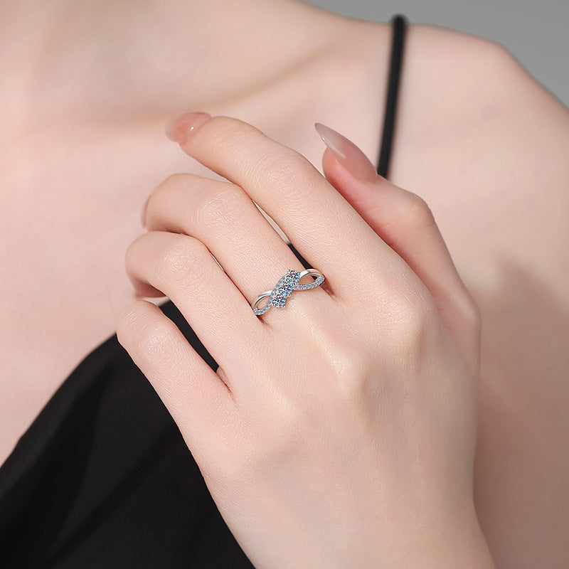 [Elowen]INTERTWINING LOVE MOISSANITE RING