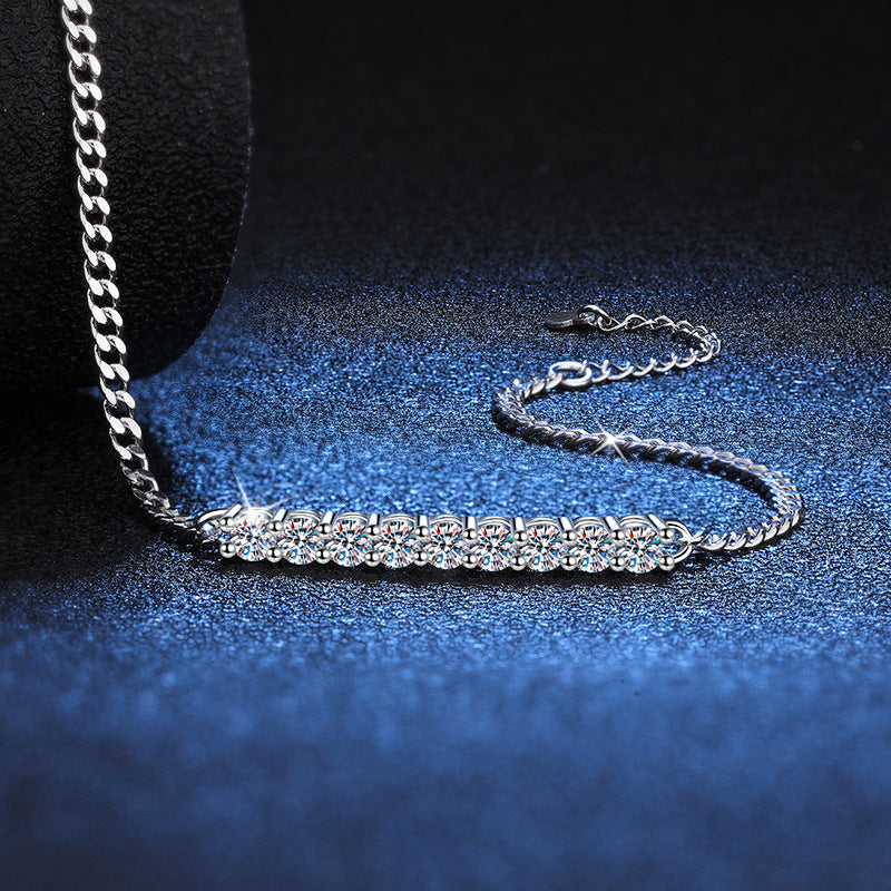 [Elowen]SMILING CURVE MOISSANITE-ARMBAND
