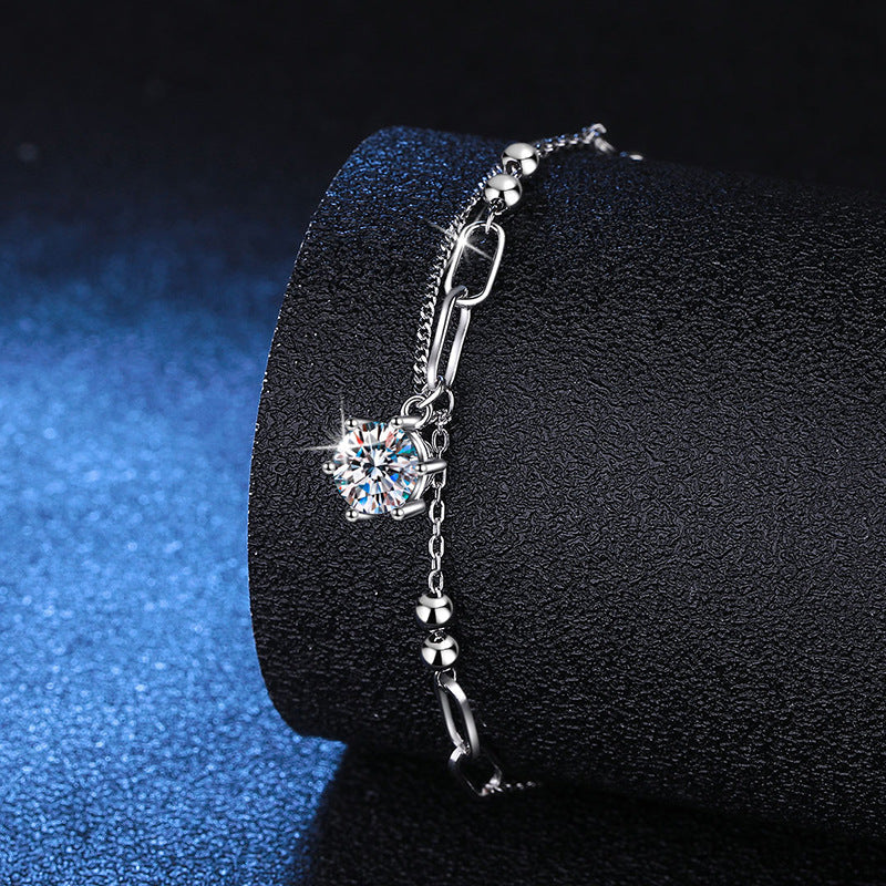 {
  "Elowen": "エロウェン",
  "CLASSIC SOLITAIRE MOISSANITE BRACELET": "クラシック ソリティア モアサナイト ブレスレット"
}