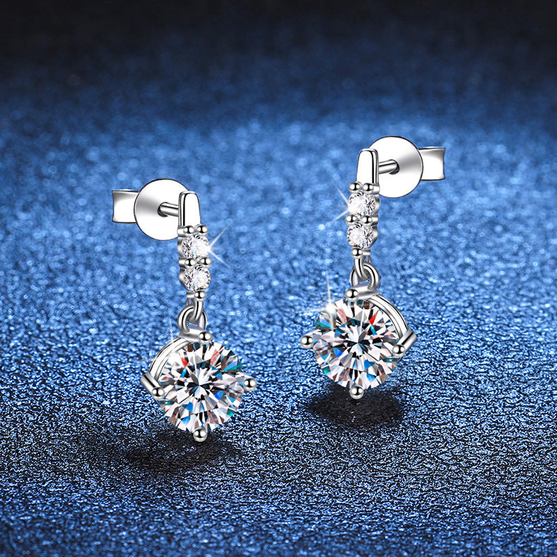 {"Elowen":"エロウェン"}DYNAMIC TASSEL MOISSANITE DROP EARRINGS:ダイナミックタッセル モアサナイト ドロップピアス