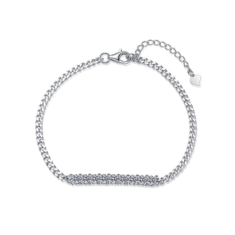 [Elowen]SMILING CURVE MOISSANITE-ARMBAND