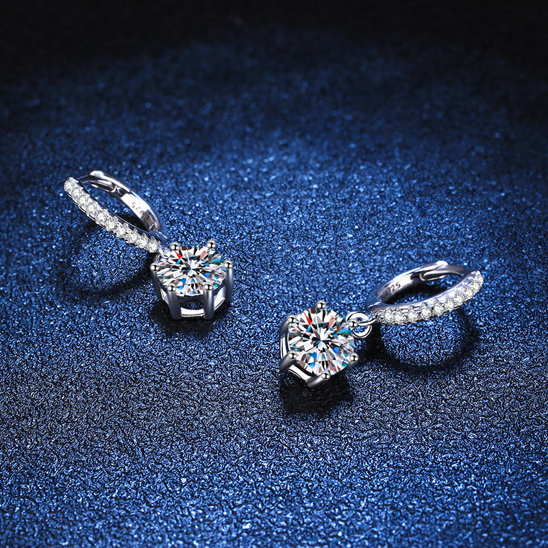 [Elowen]CLASSIC 6-PRONG MOISSANITE DROP EARRINGS