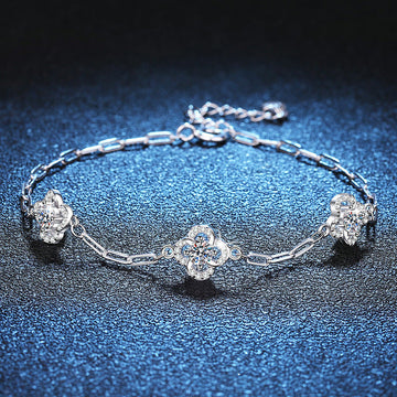 [Elowen]TRIPLE-CLOVER MOISSANITE BRACELET