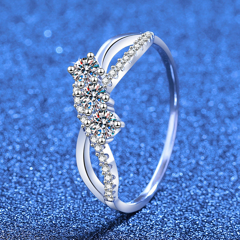 [Elowen]INTERTWINING LOVE MOISSANITE RING