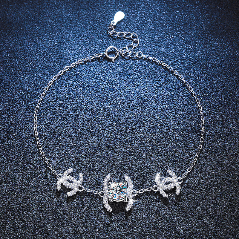 [Elowen]KLASSISCHES INEINANDERGREIFENDES MOISSANIT-ARMBAND
