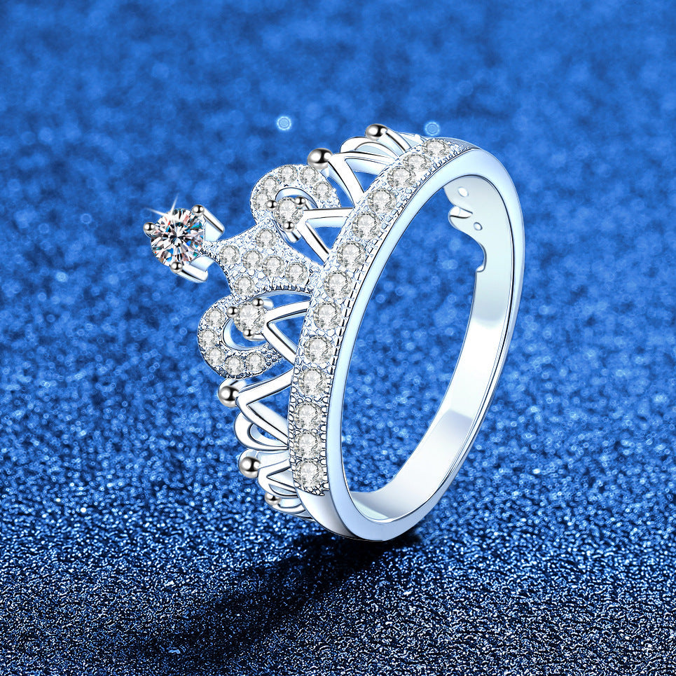 [Elowen]DREAMY CROWN MOISSANITE RING - 1.2CT ELEGANT PRINCESS STYLE