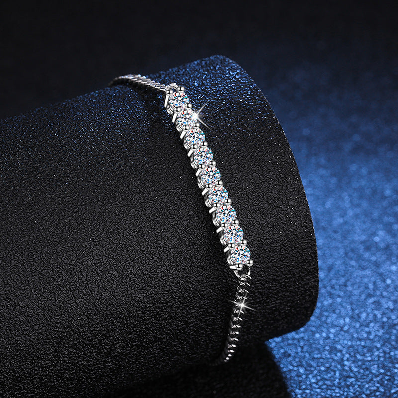 [Elowen]SMILING CURVE MOISSANITE-ARMBAND
