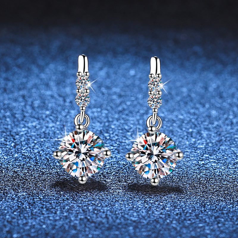 {"Elowen":"エロウェン"}DYNAMIC TASSEL MOISSANITE DROP EARRINGS:ダイナミックタッセル モアサナイト ドロップピアス