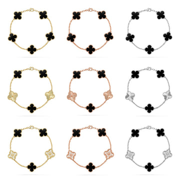 [Elowen Schmuck] CLOVER 5-MOTIV ONYX ARMBAND KOLLEKTION