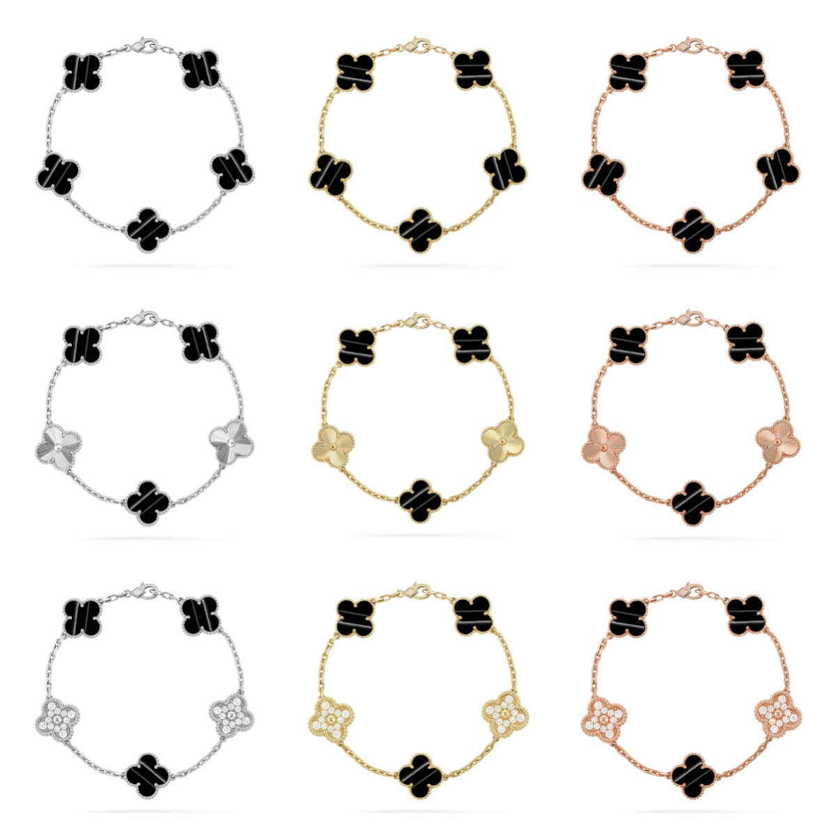 [Elowen Schmuck] CLOVER 5 MOTIV PULSAR STEIN ARMBAND KOLLEKTION