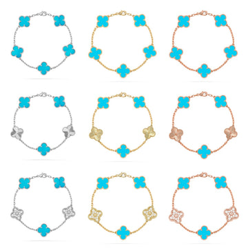 [Elowen Schmuck] CLOVER 5-MOTIV-ARMBAND KOLLEKTION TÜRKIS