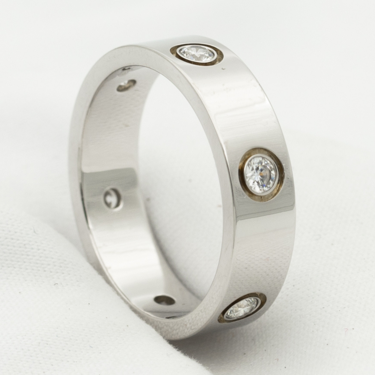 [Elowen Schmuck] LIEBESRING 5,5MM 6 DIAMANTEN SILBER