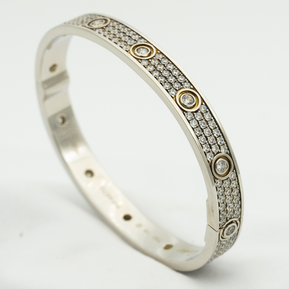 [Elowen jewelsry ]LOVE BRACELET 6.1MM DIAMOND-PAVED 10 BIG DIAMONDS