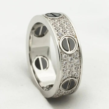 [Elowen Schmuck] LOVE RING 5,5 MM DIAMANTBESETZTE KERAMIK