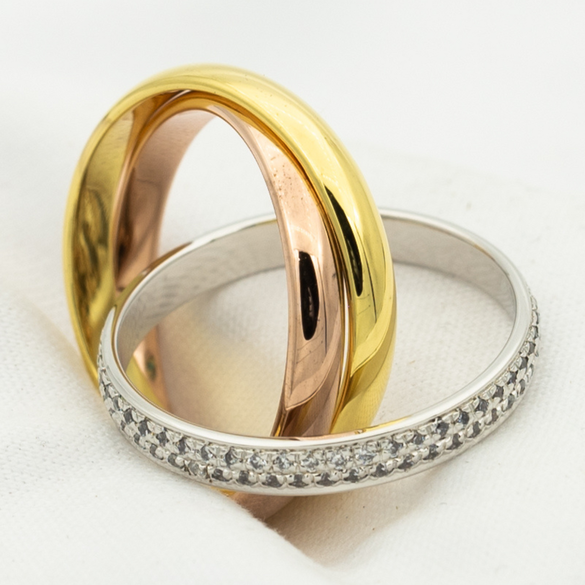 [Elowen jewelry ]トリニティリング ゴールド ピンクゴールド シルバー ダイヤモンド