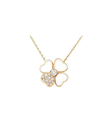 [Elowen jewelsry ]CLOVER MOP DIAMOND ROSE GOLD NECKLACE