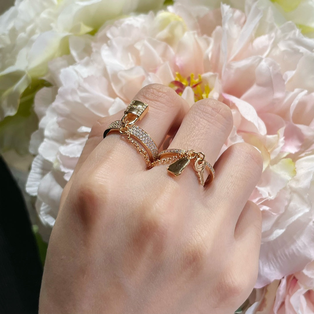 [Elowen Schmuck]HM KELLY CLOCHETTE DOPPELRING MIT DIAMANTEN