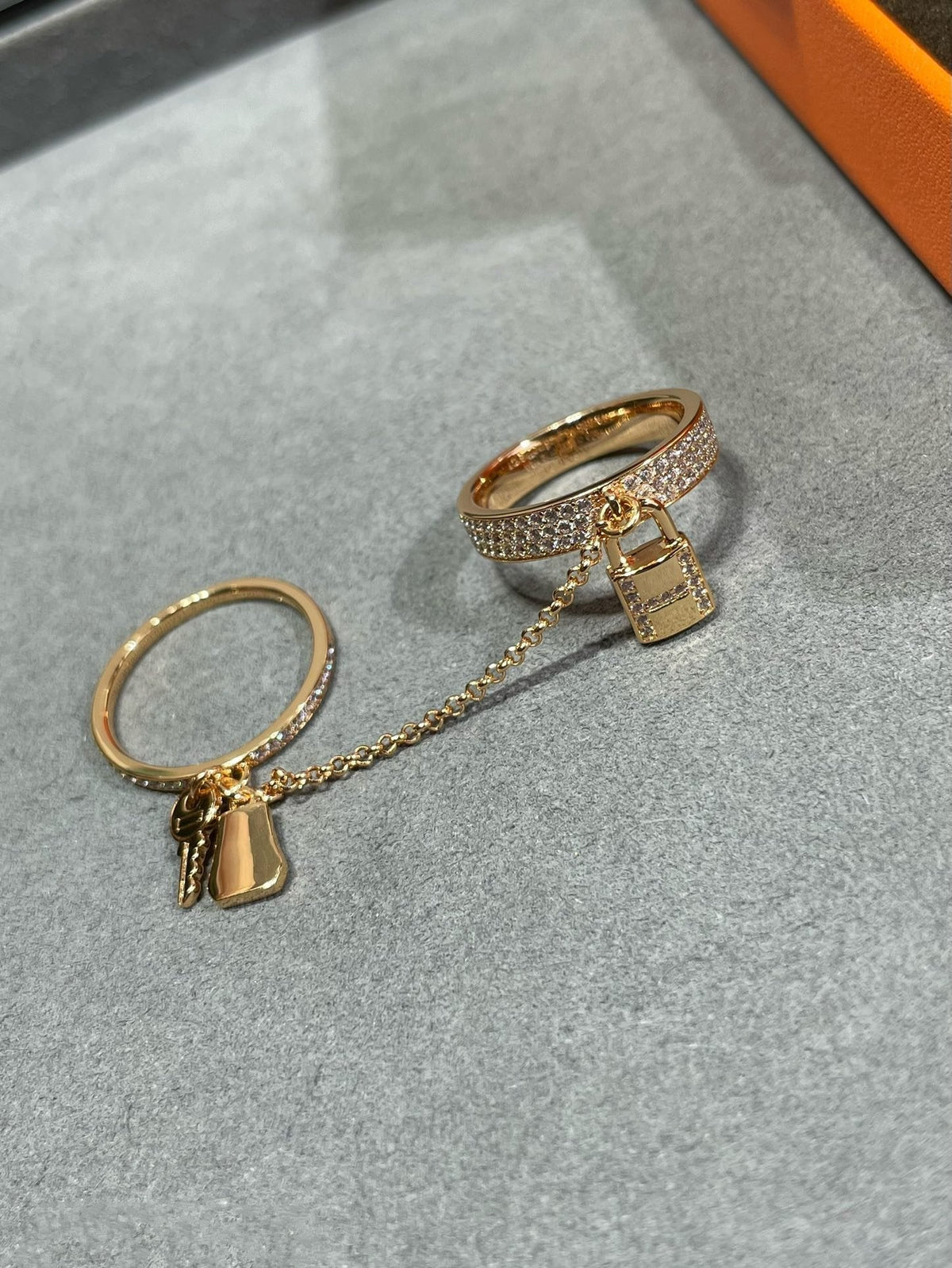 [Elowen Schmuck]HM KELLY CLOCHETTE DOPPELRING MIT DIAMANTEN