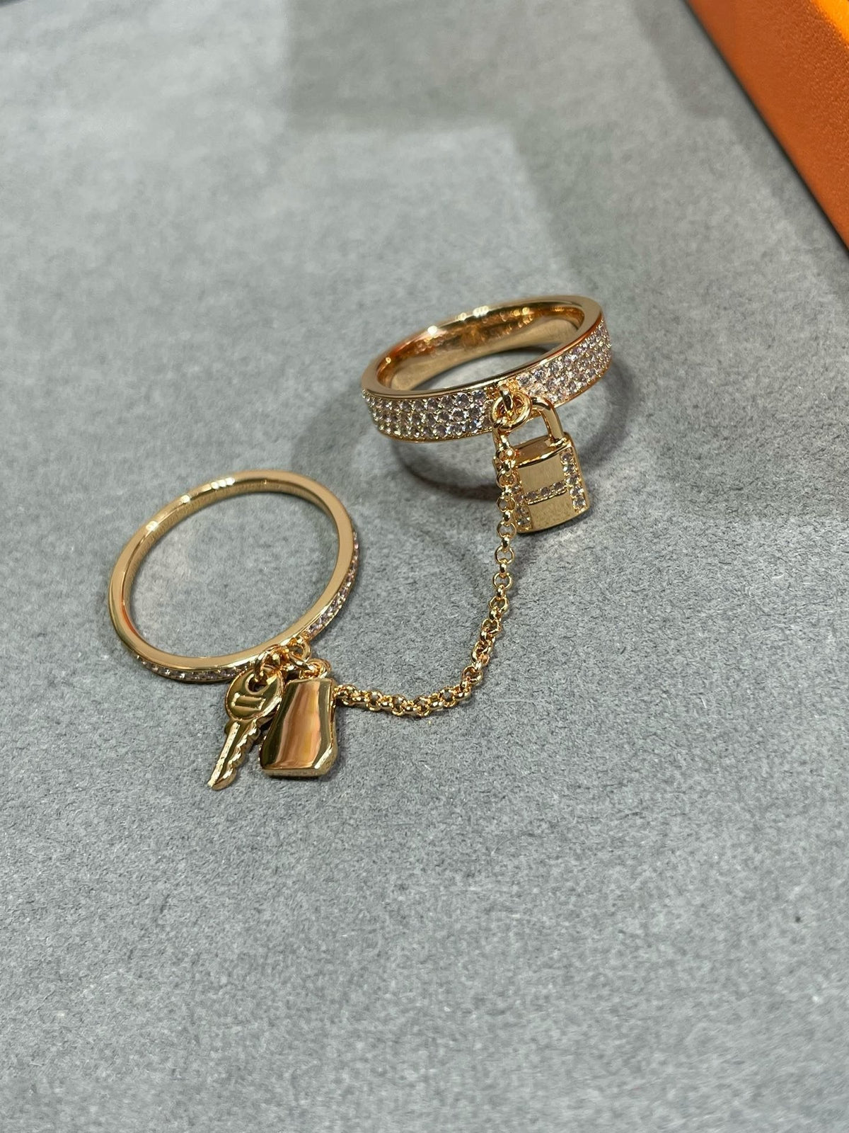 [Elowen Schmuck]HM KELLY CLOCHETTE DOPPELRING MIT DIAMANTEN