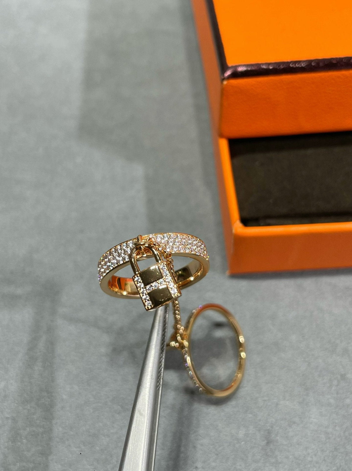 [Elowen Schmuck]HM KELLY CLOCHETTE DOPPELRING MIT DIAMANTEN