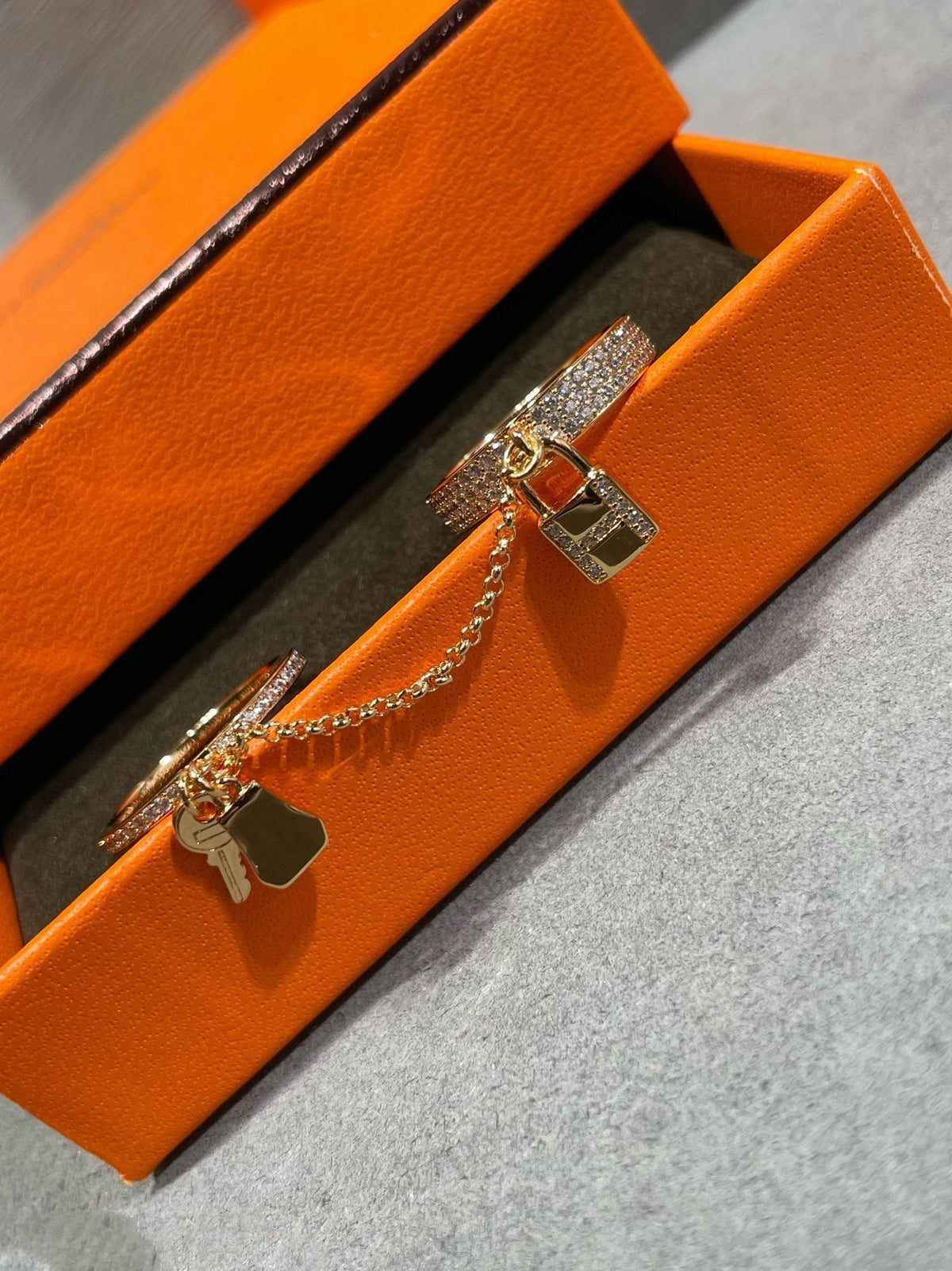 [Elowen Schmuck]HM KELLY CLOCHETTE DOPPELRING MIT DIAMANTEN