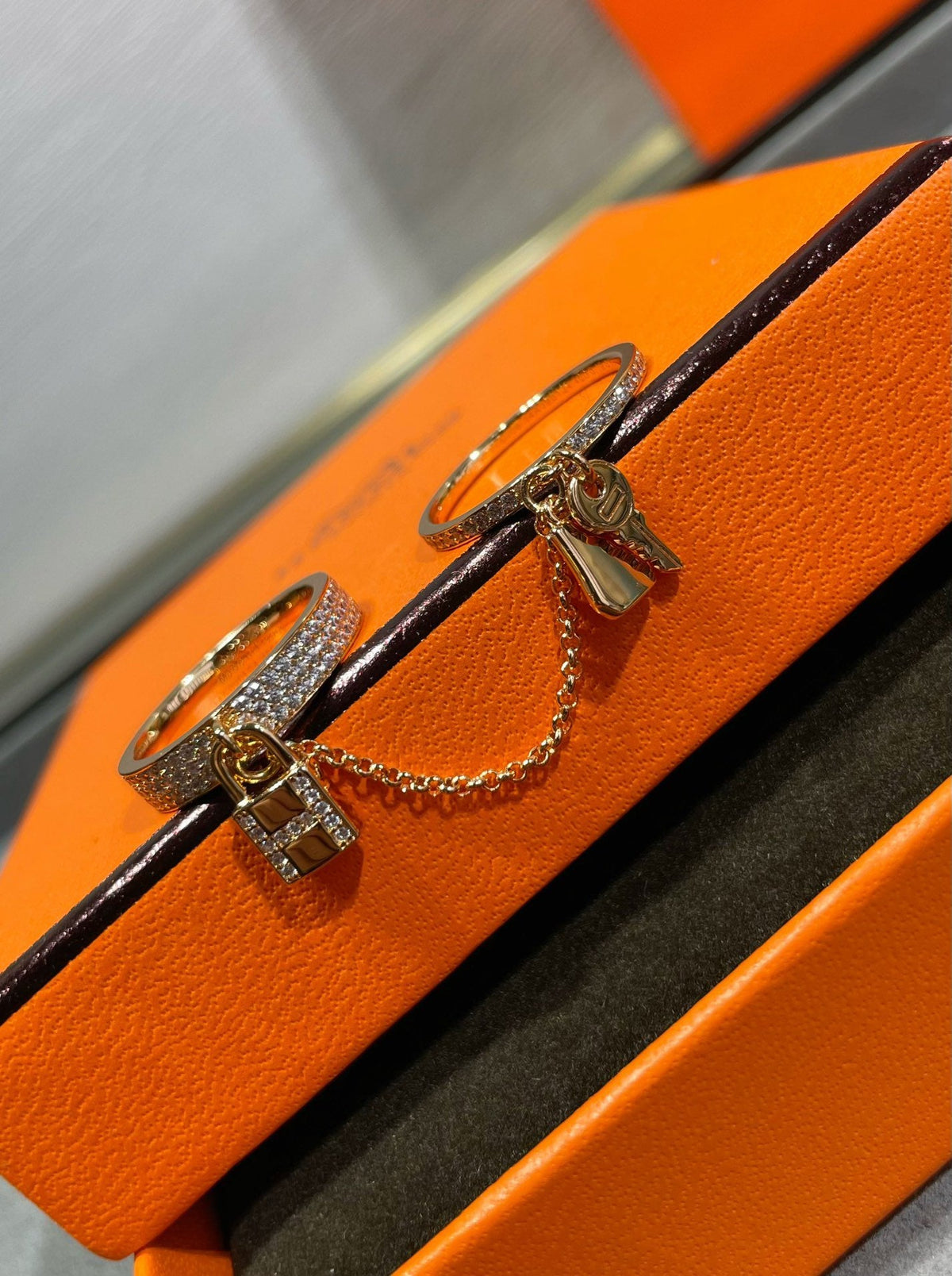 [Elowen Schmuck]HM KELLY CLOCHETTE DOPPELRING MIT DIAMANTEN