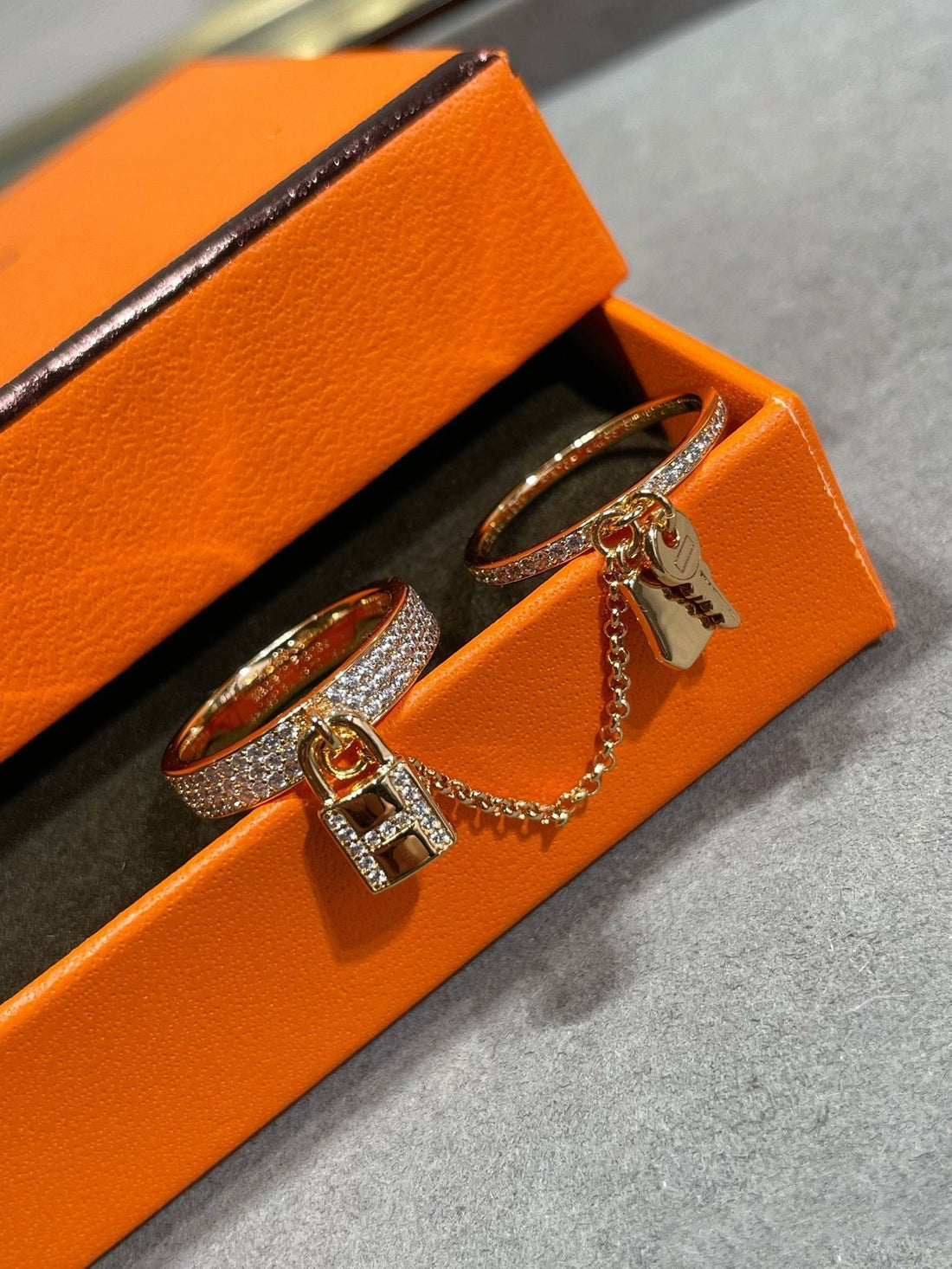 [Elowen jewelsry ]HM KELLY CLOCHETTE DOUBLE RING IN  WITH DIAMONDS
