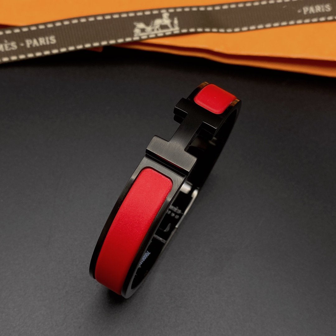 [Elowen Schmuck] CLIC H M SO ARMBAND SCHWARZ ROT