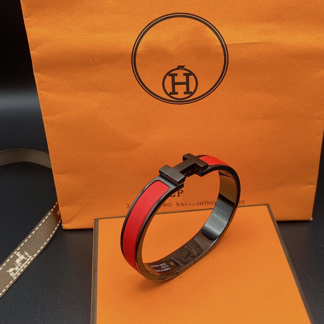 [Elowen Schmuck] CLIC H M SO ARMBAND SCHWARZ ROT