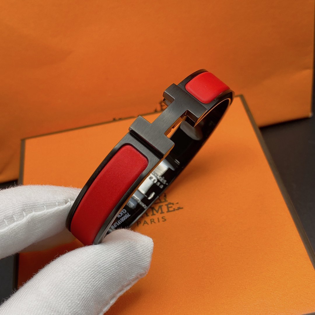 [Elowen Schmuck] CLIC H M SO ARMBAND SCHWARZ ROT