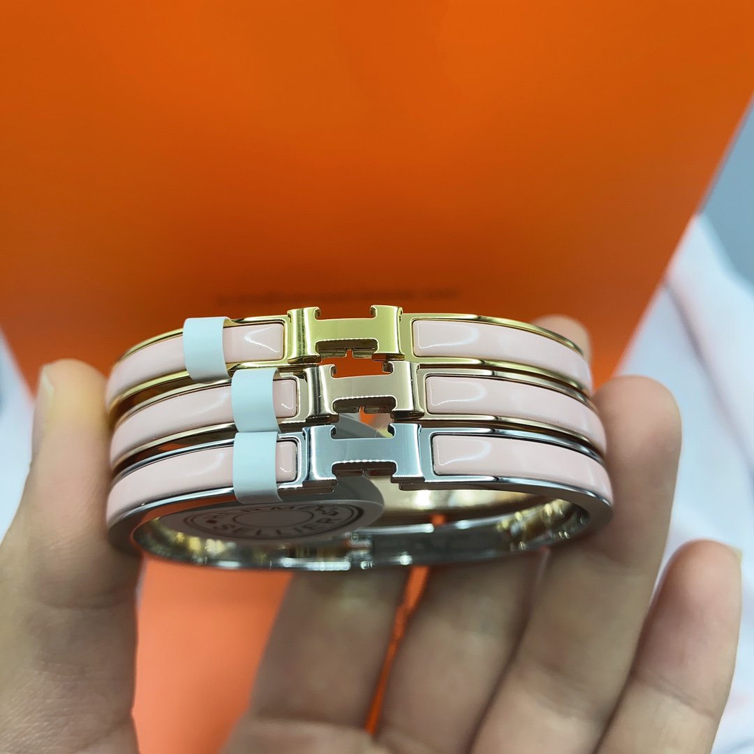 [Elowen jewelsry ]CLASSIC HM CLIC  PINK 8MM ENAMEL BRACELET