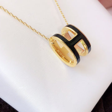 [Elowen Schmuck] HM CLIC GOLDHALSKETTE MIT SCHWARZER EMAILLE